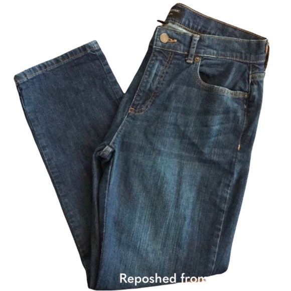 Banana Republic Jeans. Straight Ankle Dark Wash Size 28/6 - Picture 1 of 11